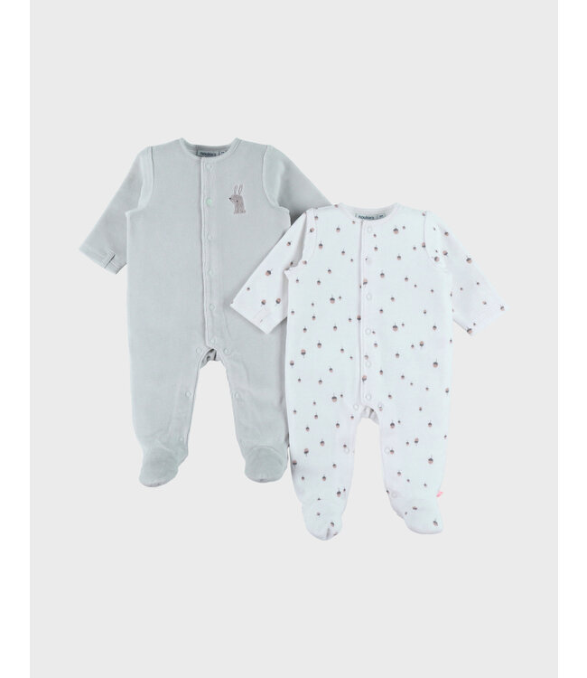 Noukies - Set van 2 Pyjamas Fluweel Fancy Fox