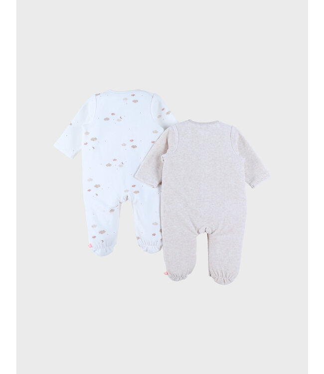 Noukies - Set van 2 Pyjamas Fluweel Fluffy Sheep