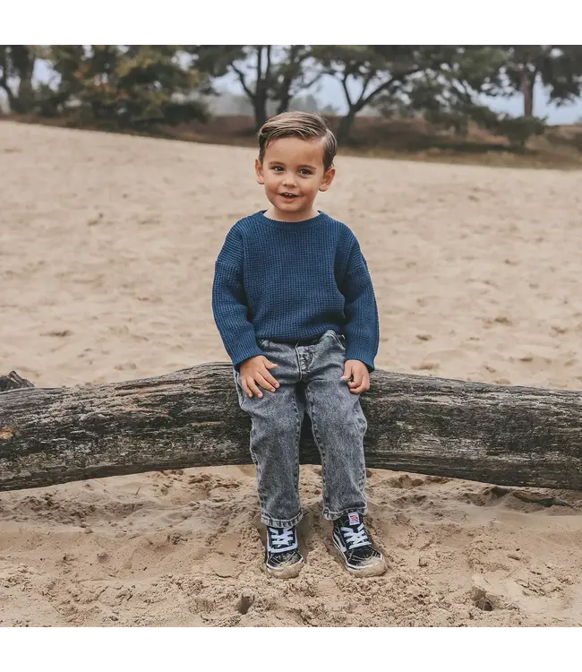 Your Wishes - Oversized Sweater - Blue wing tale