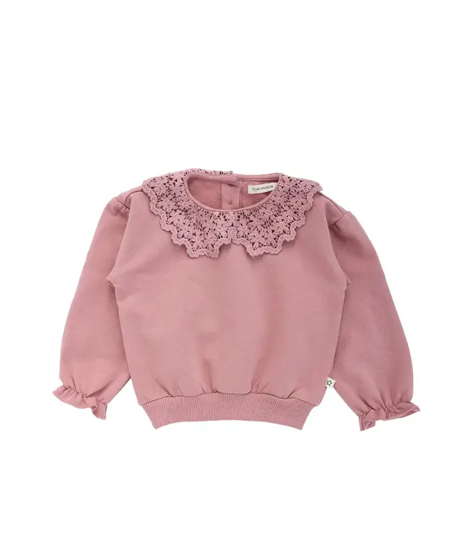 Your wishes - Frensh knit Crochet sweater Ash rose