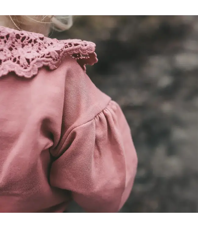 Your wishes - Frensh knit Crochet sweater Ash rose