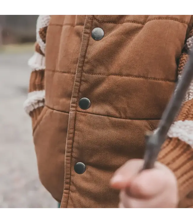 Your wishes - Stretch twill bodywarmer Chai