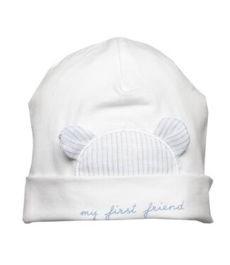 MY FIRST COLLECTION My First Collection - Bonnet My first teddy friend striped White-Ciel 1M