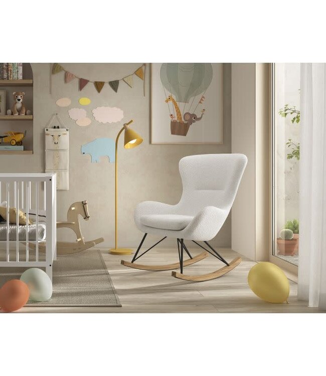 Vipack- Jaxx ROCKY SCHOMMELSTOEL MAXI WHITE BOUCLÉ