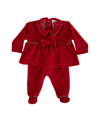 Baby Gi Baby Gi - Prancer two-piece red bow