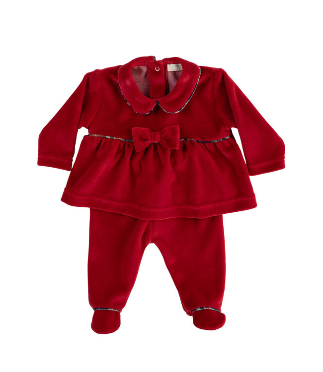 Baby Gi Baby Gi - Prancer two-piece red bow