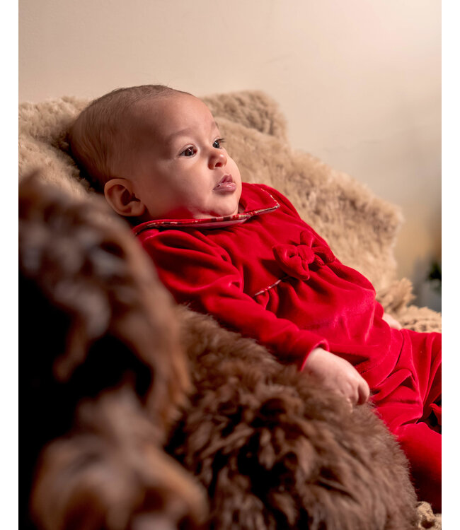 Baby Gi - Prancer two-piece red bow