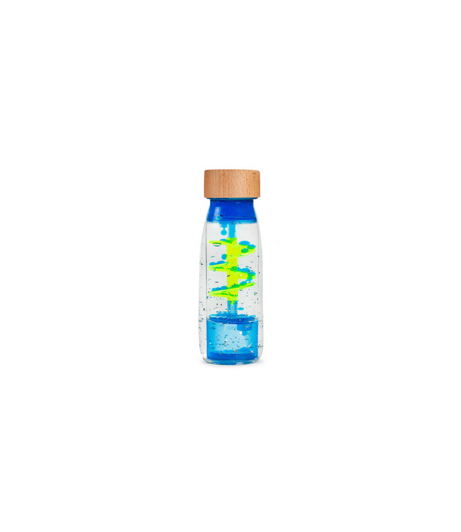 Petit Boum – Sensorische fles – Spiraal Blauw