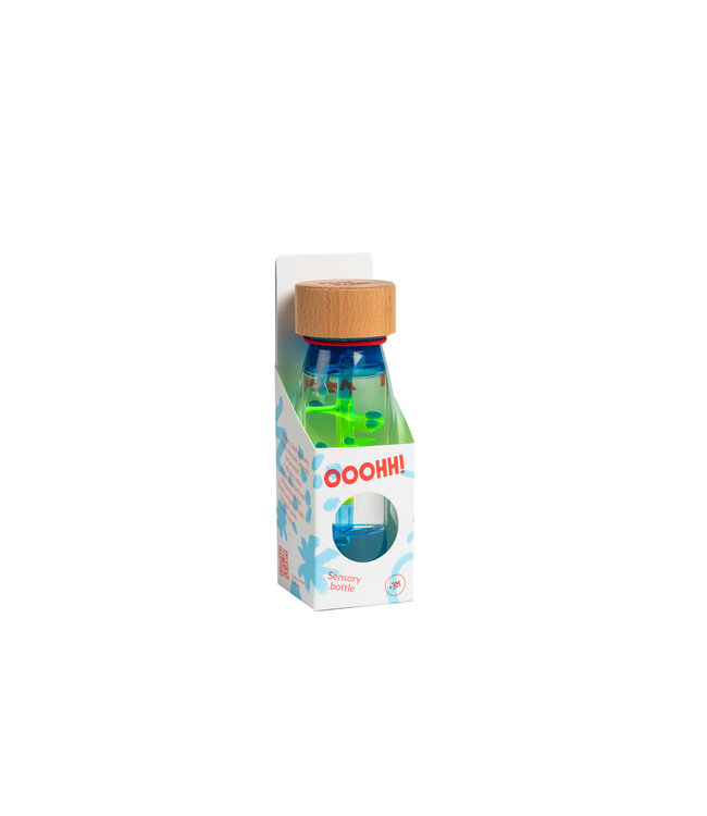 Petit Boum – Sensorische fles – Spiraal Blauw