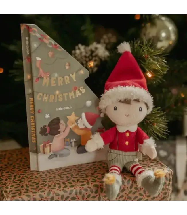 Little Dutch - Kerstboek met knuffel Jim - Giftset