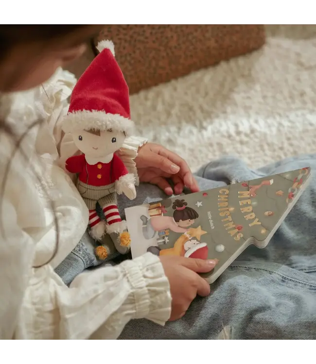 Little Dutch - Kerstboek met knuffel Jim - Giftset
