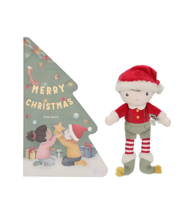 Little Dutch - Kerstboek met knuffel Jim - Giftset