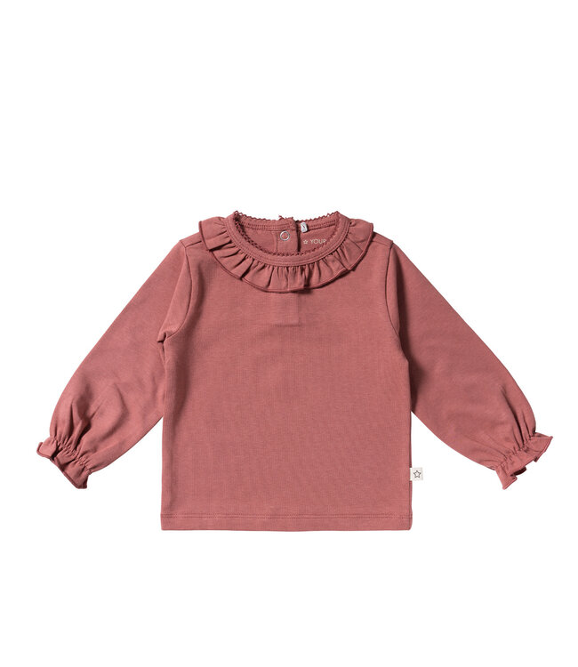 Your Wishes Your Wishes - Solid Ruffle Longsleeve Withered Rose