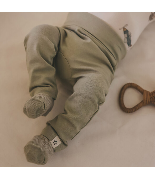 Your Wishes - Solid Fitted Pants Elm