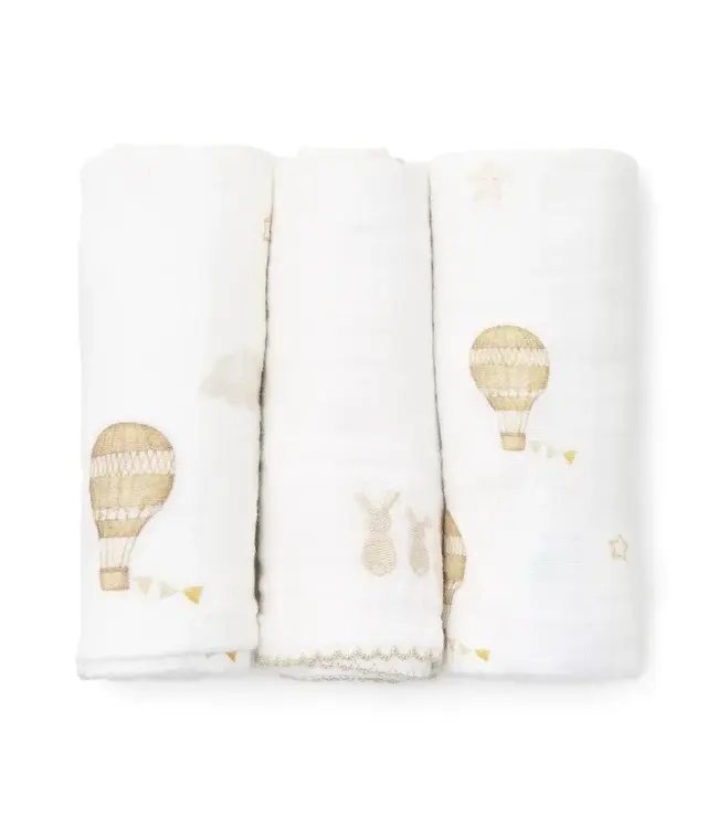 Poetree kids - Tetra doekjes Little Voyager - 60x60cm (3-pack)