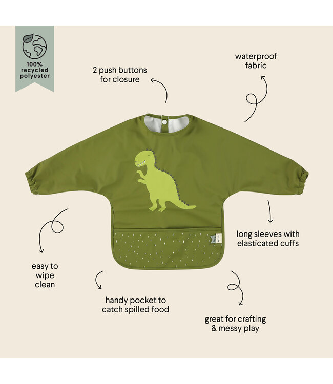 Trixie - 96-328 Bib with sleeves Mr Dino