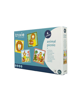 Trixie Trixie - Puzzeldoos - Dieren picknick - 4 puzzels