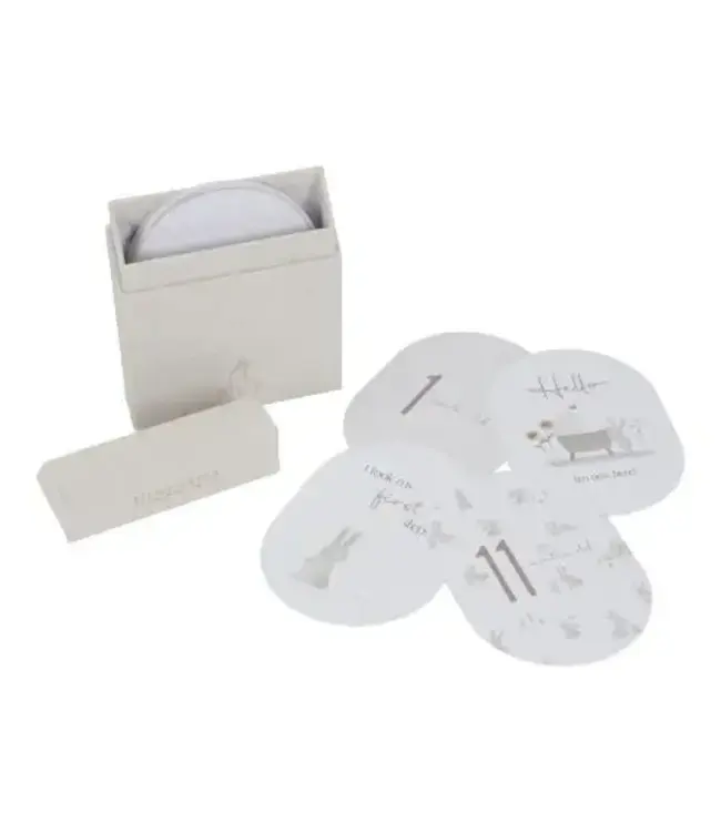 Little Dutch - Mijlpaal kaarten - Beige - Baby Bunny - EN