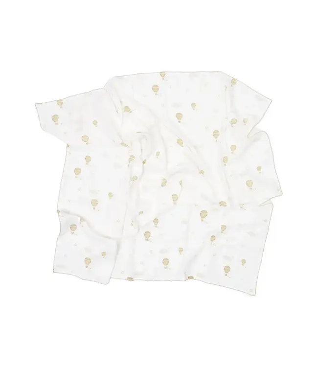 Poetree kids - Swaddle 120x120cm -  Little Voyager beige