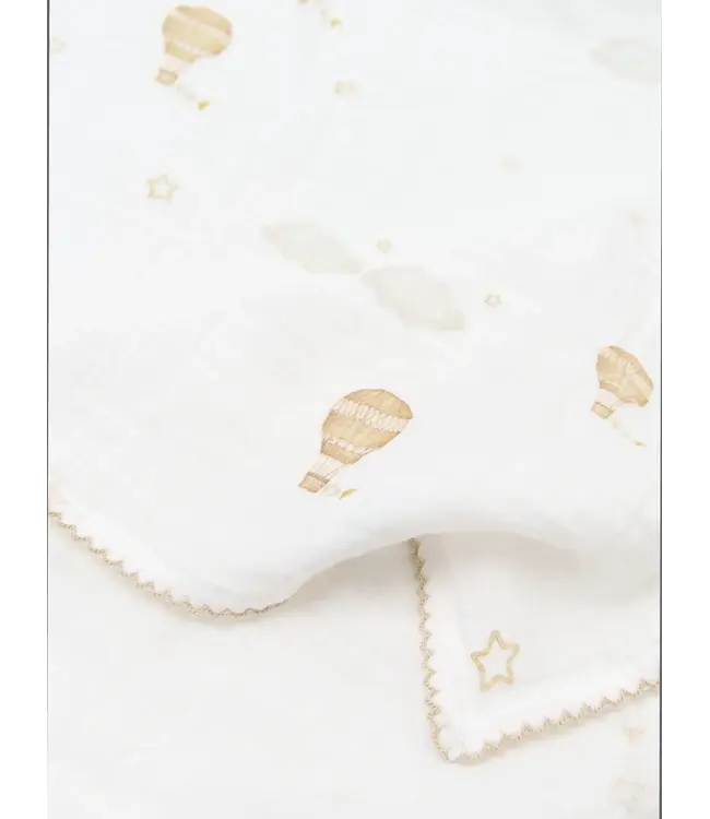 Poetree kids - Swaddle 120x120cm -  Little Voyager beige