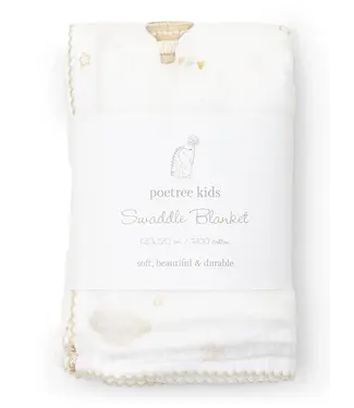 Poetree Kids Poetree kids - Swaddle 120x120cm -  Little Voyager beige
