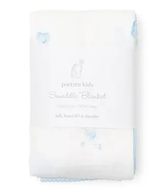 Poetree Kids Poetree kids - Swaddle 120x120cm -  Blue dreams