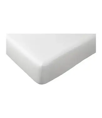 Poetree Kids Poetree kids - Katoen Satijnen hoeslaken voor park/ box - wit (75x95x5)