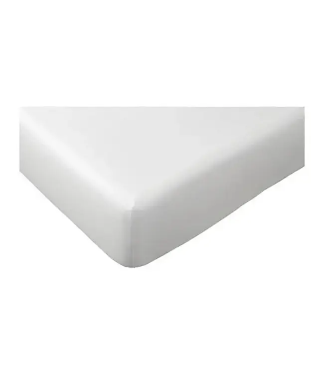 Poetree kids - Katoen Satijnen hoeslaken voor park/ box - wit (75x95x5)