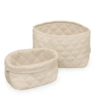 Cam Cam Cam Cam Copenhagen - Quilted storage basket - set of 2  praline