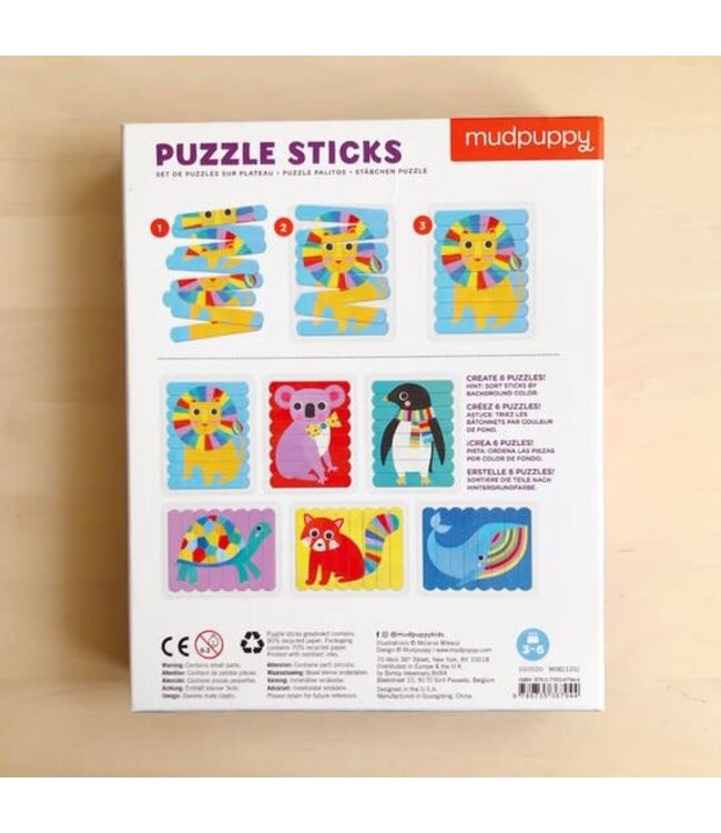 Mudpuppy - Puzzle sticks Animals of the world