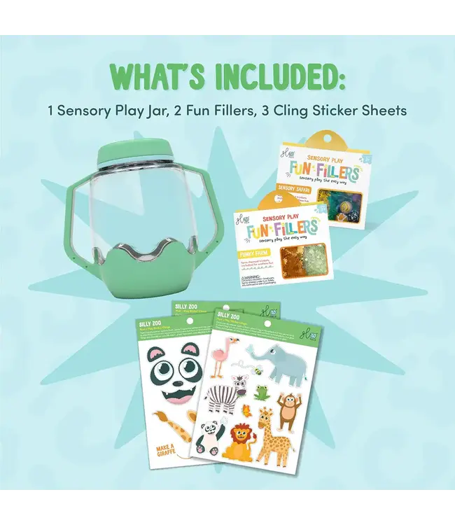 Glo Pals - DIY jarset green Zoo