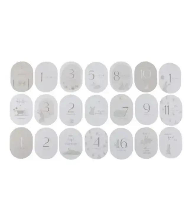 Little Dutch - Mijlpaal kaarten - Beige - Baby Bunny - EN