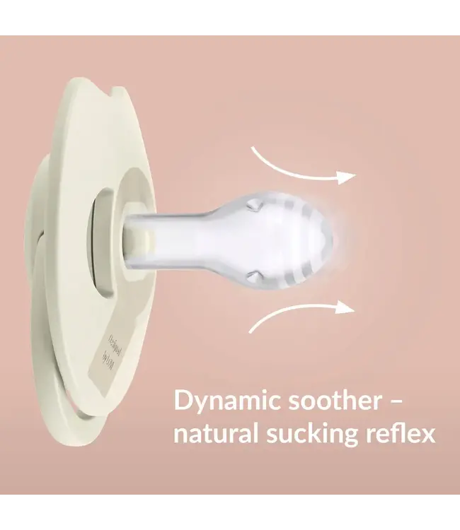DIFRAX - Fopspeen Dynamisch 0-6 maanden Prime coconut/pistacio