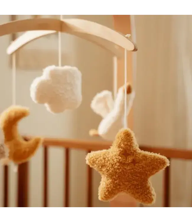 Little Dutch - Houten Muziekmobiel - Beige - Newborn Naturals
