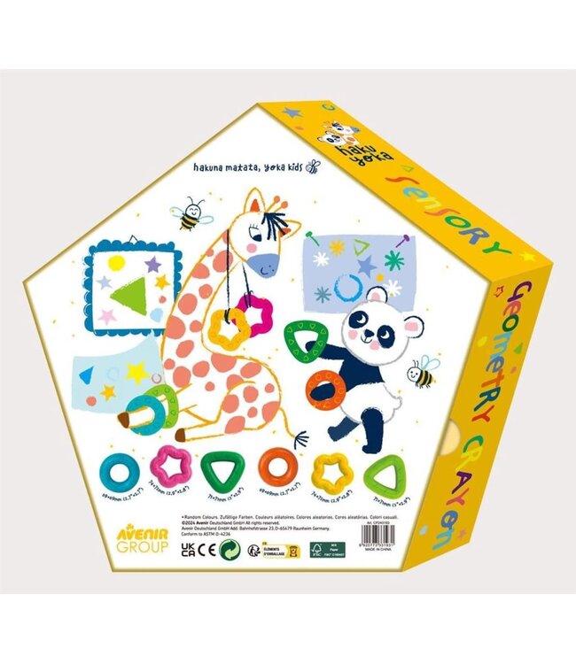 Haku Yoka -  6 Sensory geometrische krijtjes