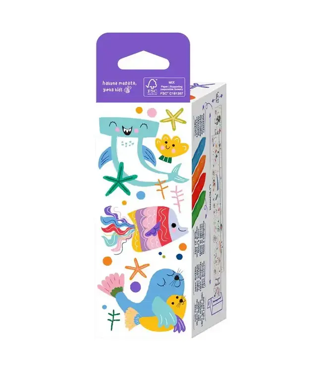 Hahu Yoka - Mini kleurrol kit / Sealife