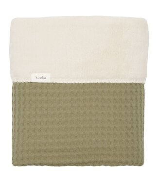 Koeka Koeka - Wiegdeken Wafel/teddy Oslo moss
