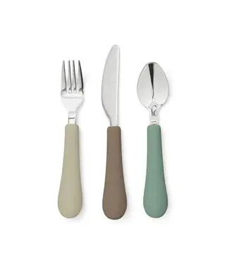 Cam Cam Cam Cam Copenhagen - Rainbow kids cutlery set olive mix