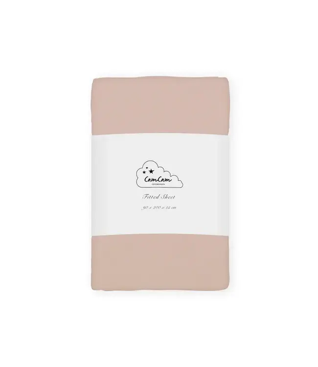 Cam Cam Cam Cam Copenhagen - Fitted sheet 90 x 200 Dusty rose
