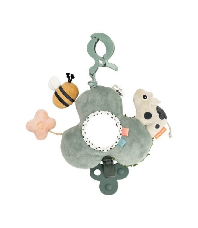 Done by Deer - Tiny farm green Activty mirror with clip