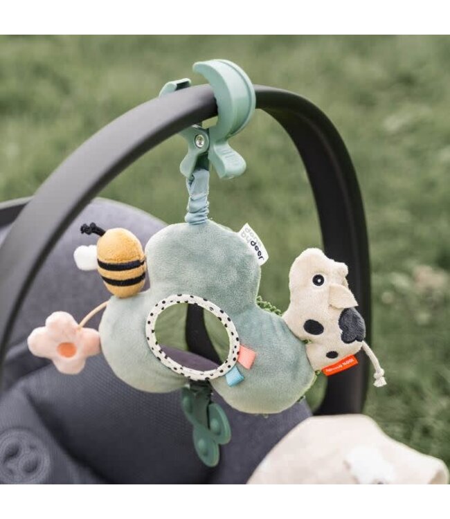 Done by Deer - Tiny farm green Activty mirror with clip