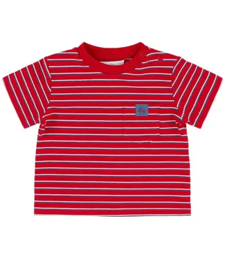 Natini Natini - boys T-shirt stripes white/red