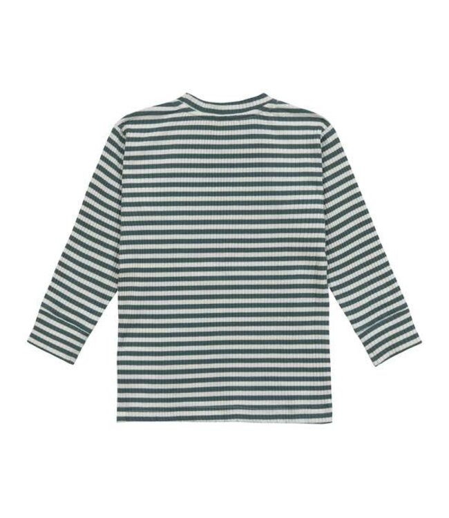 Lassig - Long sleeve shirt ribbed Lemon dark green