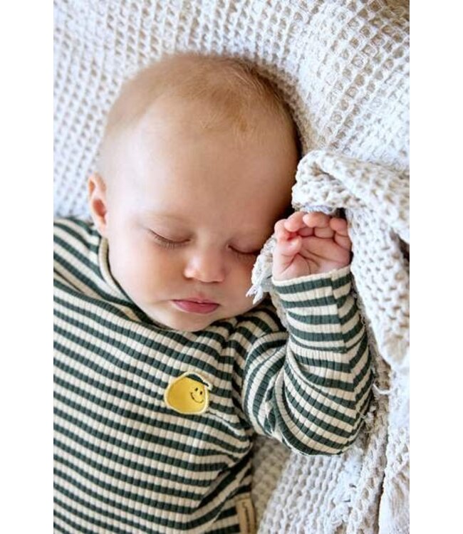 Lassig - Long sleeve shirt ribbed Lemon dark green