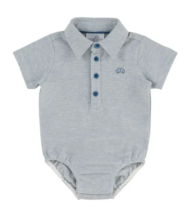 Natini Natini - Polo body Melange Maxime light blue