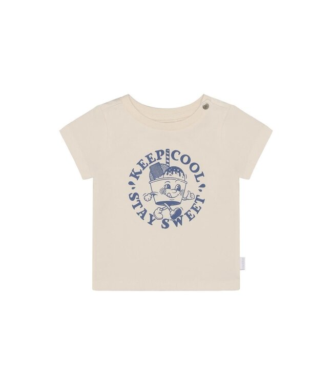 Noppies Noppies - t-shirt - backprint - egret