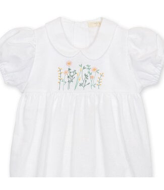 Baby Gi Baby Gi - Romper linnen Flower detail