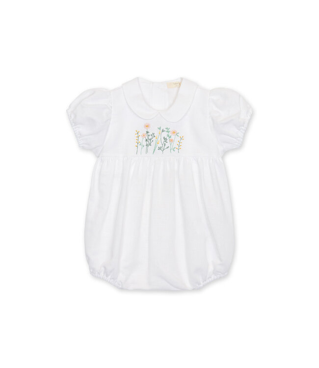Baby Gi - Romper linnen Flower detail