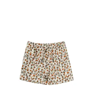 Salted stories Salted stories - Pommegranate swim shorts white swan