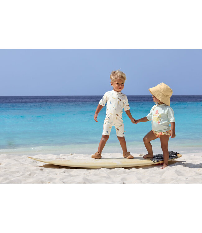 Lassig - LSF Short sleeve Sunsuit Surfboards Sea salt